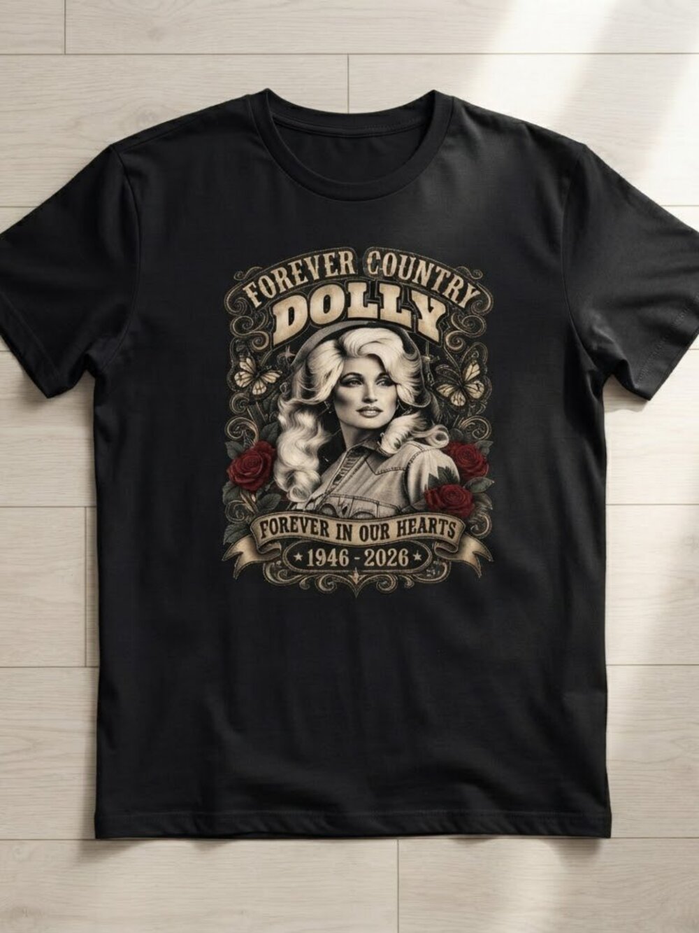 Dolly Parton Memorial Tribute Shirt Forever Country 1946-2026 Music Tee Unisex